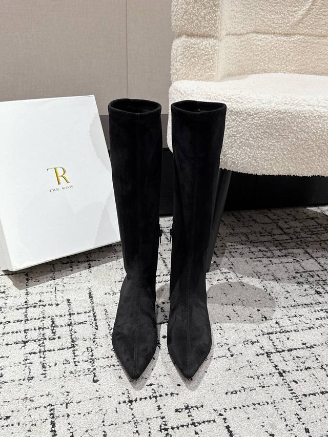 The Row 25 Autumn/Winter New Kitten Heel Stretch Long Boots These long boots pre