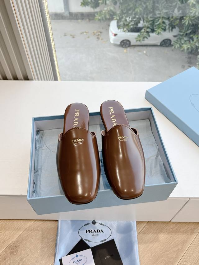 G0286 Top Quality Prada 25Ss Runway Retro Tassel Mule Slip-on Shoes - Hot Sellin