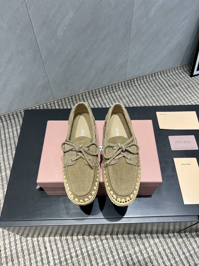 Factory: Exclusive Top-Tier Version Miu Miu 2025 Autumn New Loafers Series Round