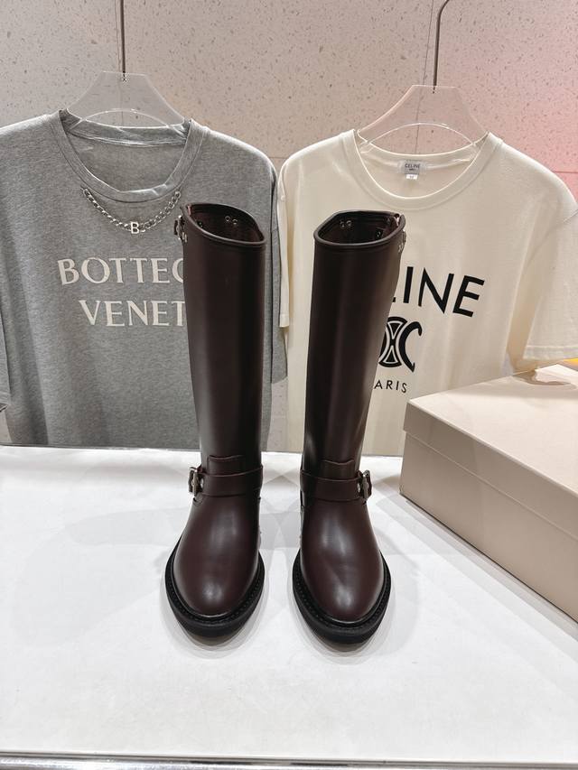 High-quality factory-made Golden Goose F028 25Ss retro knee-high riding boots. M High-quality factory-made Golden Goose F028 25Ss retro knee-high riding boots. M