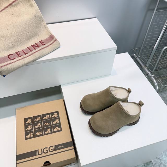 High-quality factory! Top-quality Ugg slip-on chubby wool platform snow boots, p