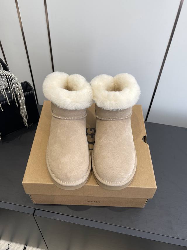 Top-tier Ugg~25Vs Autumn/Winter Hot Selling Platform Snow Boots Series Pure Wool
