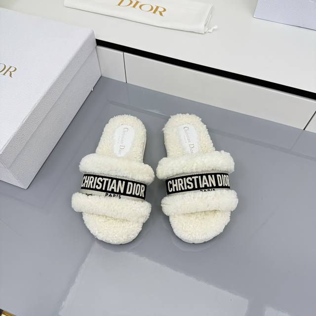 Dior Wool Slippers - New Upgraded Version. These Dior Fall/Winter Embroidered Wo