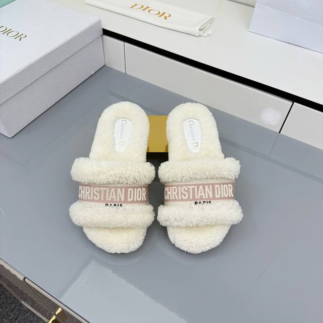 Dior Wool Slippers - New Upgraded Version. These Dior Fall/Winter Embroidered Wo