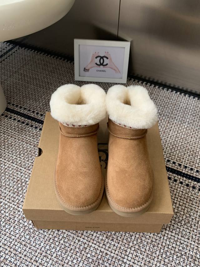 Top-tier Ugg~25Vs Autumn/Winter Hot Selling Platform Snow Boots Series Pure Wool
