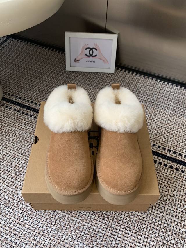 Top-tier Ugg~25Vs Autumn/Winter Hot Selling Platform Snow Boots Series Pure Wool