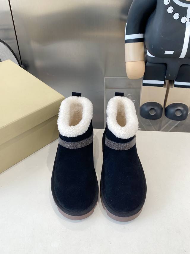 Factory direct, top-quality Brunello Cucinelli winter snow boots, lamb wool lini