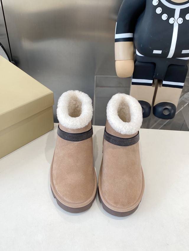 Factory direct, top-quality Brunello Cucinelli winter snow boots with lamb wool