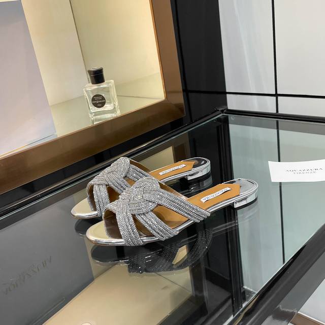 Aquazzura 2025 New Style Slippers - High-Quality Item! Original Design! These Sw