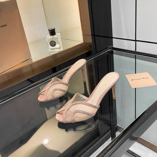 Gianvito Rossi 2025 New Slippers - Top-Tier Version! High-Quality Item! Swarovsk