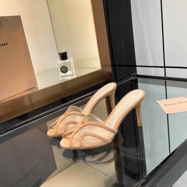 Gianvito Rossi 2025 New Slippers - Top-Tier Version! High-Quality Item! Swarovsk