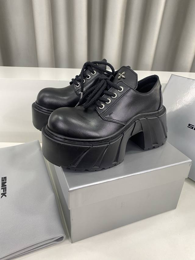 Smfk Latest Hot Selling Cross-Pattern Thick-Soled Casual Sneakers Dark Series! T