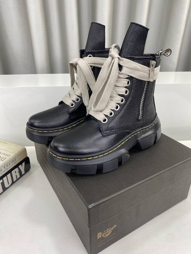 Dr. Martens X Rick Owens Functional Sports Crazy Lace-up Boots The avant-garde c