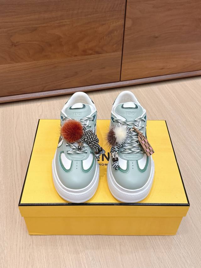 High-quality Fendi Match Platform new platform casual sneakers. The shoe shape i