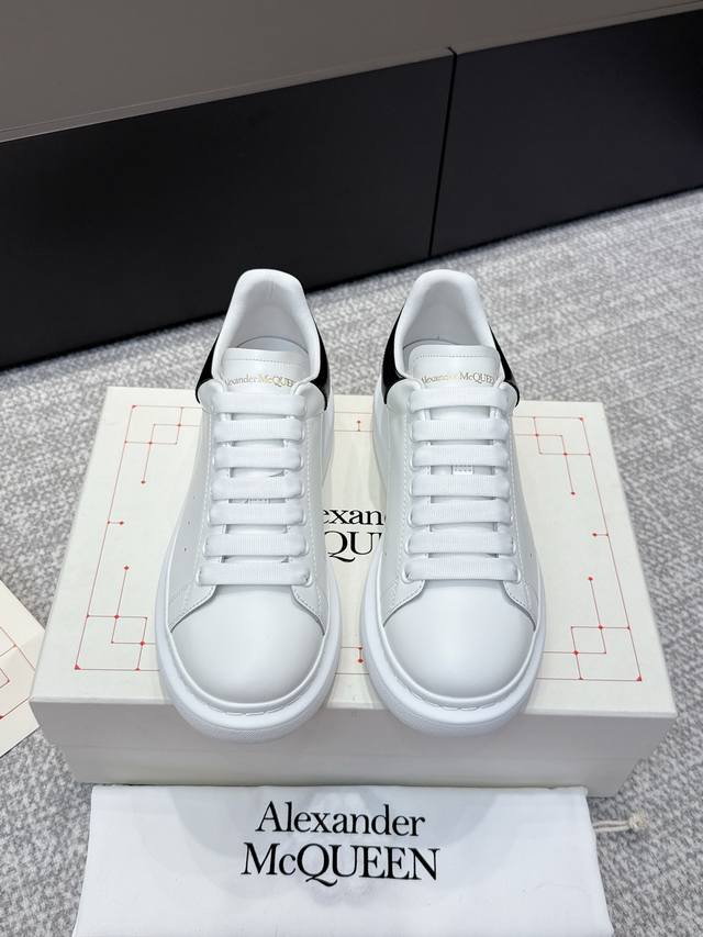 Men's +10 Black Leather Sneakers (Reseller Grade) # McQueen is undoubtedly the k