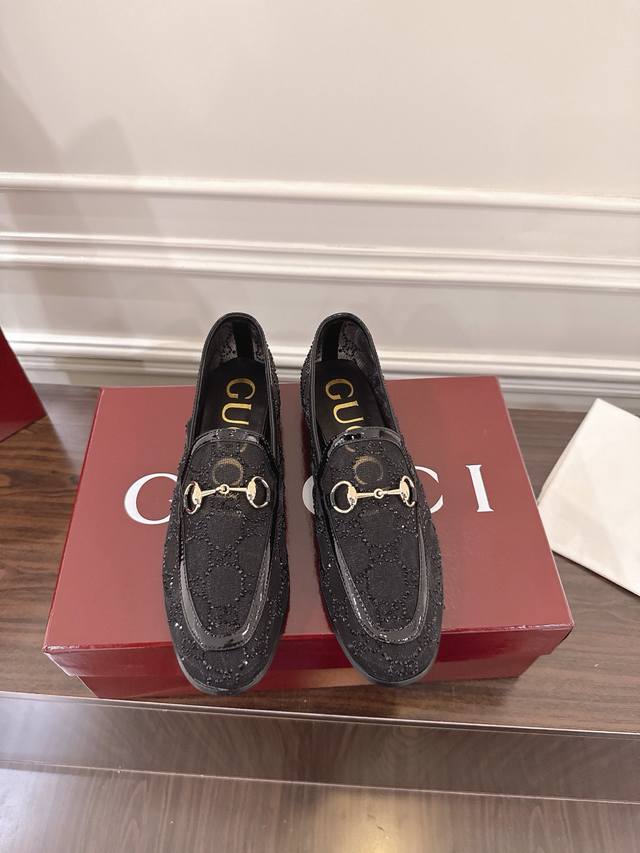 Gucci Jordaan Series Women's Mesh Crystal Rhinestone Loafers As an outstanding r