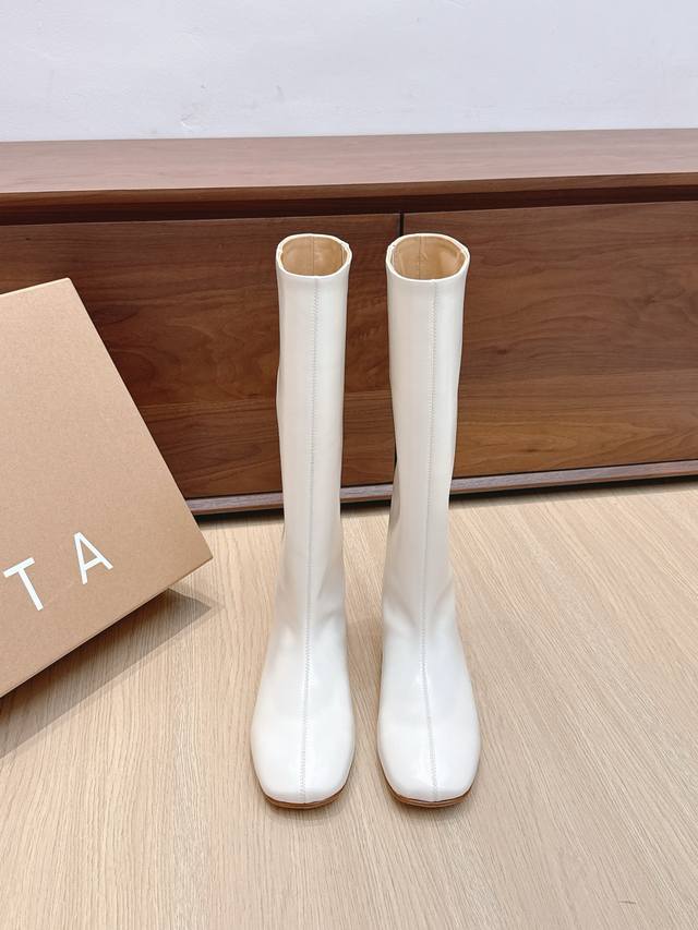 High-quality Miista 25Ss Fall/Winter new straight-leg slip-on flat boots, minima