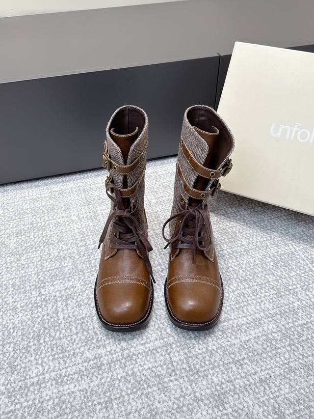 High-quality Unfolio 25Ss Autumn/Winter New Buckle Work Boots These work boots a