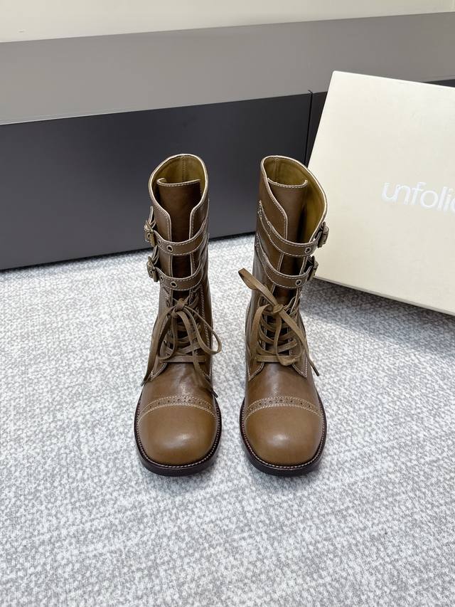 Retailer-grade Unfolio 25Ss Autumn/Winter New Buckle Work Boots These work boots