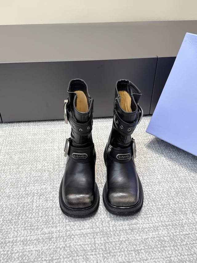 High-quality Sugarsu | 2025 Autumn/Winter New Millennial Retro Riding Boots This