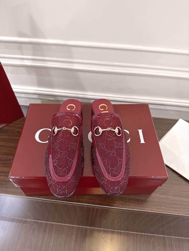 Princetown Series Women's Mesh Crystal Rhinestone Mules. The Princetown series m