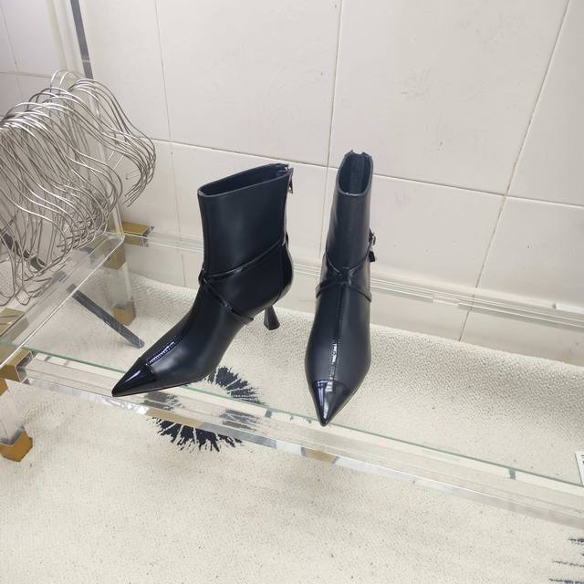 Jimmy Choo boots. Made with imported soft lambskin and patent leather, these boo