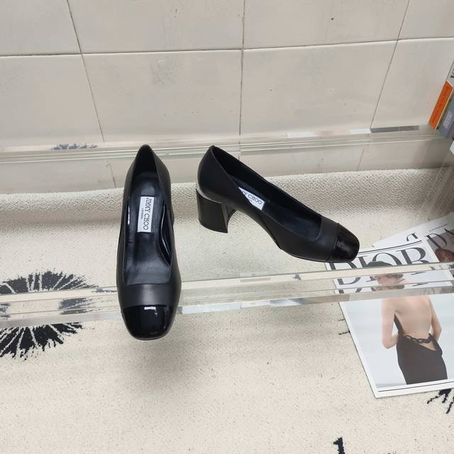 Jimmy Choo's new Mary Jane shoes, Jenson 65 series, are crafted from high-gloss