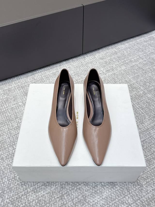 High-quality niche trendy brand The Row25Ss French retro simple style open-toe h