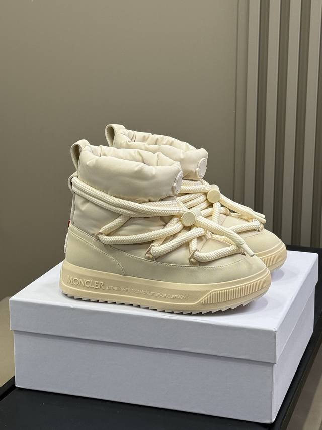 Top Quality Moncler 25 Autumn/Winter Snow Boots Waterproof Coated Ski Fabric Woo