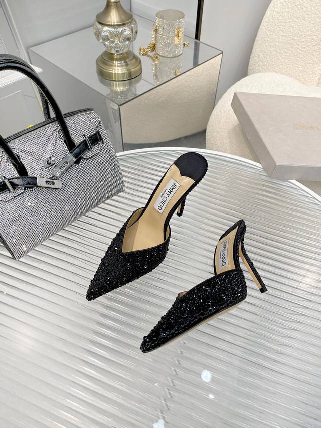 Jimmychoo's new Goddess Series rhinestone high heels. Featured by numerous celeb
