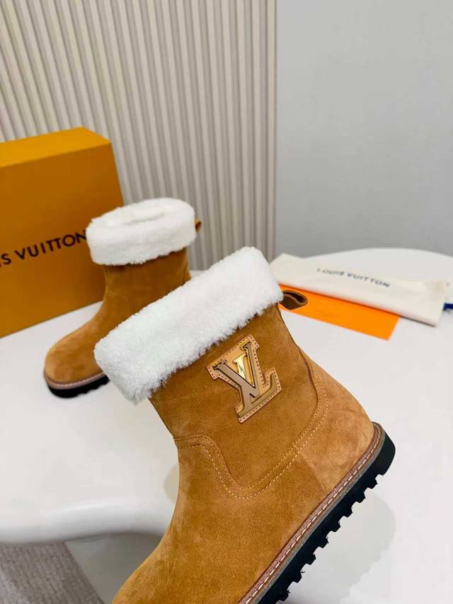 Top Quality Louis Vuitton 2025 SS New LV Aspen Line Series Wool Platform Chelsea