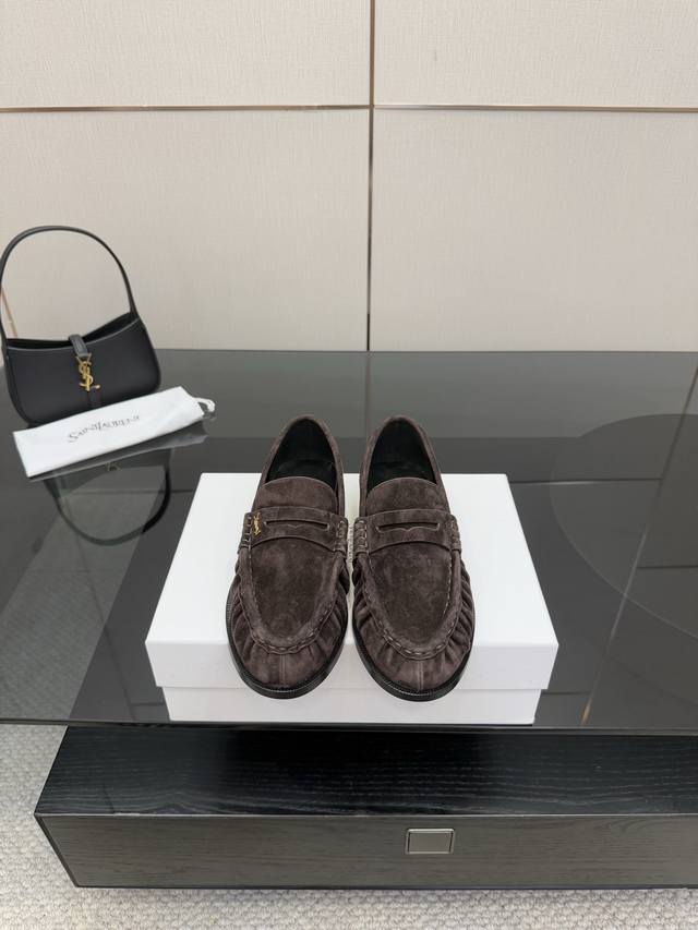 Saint Laurent*Ysl Saint Laurent 25Ss New Arrival Ysl Small Logo Loafers The icon