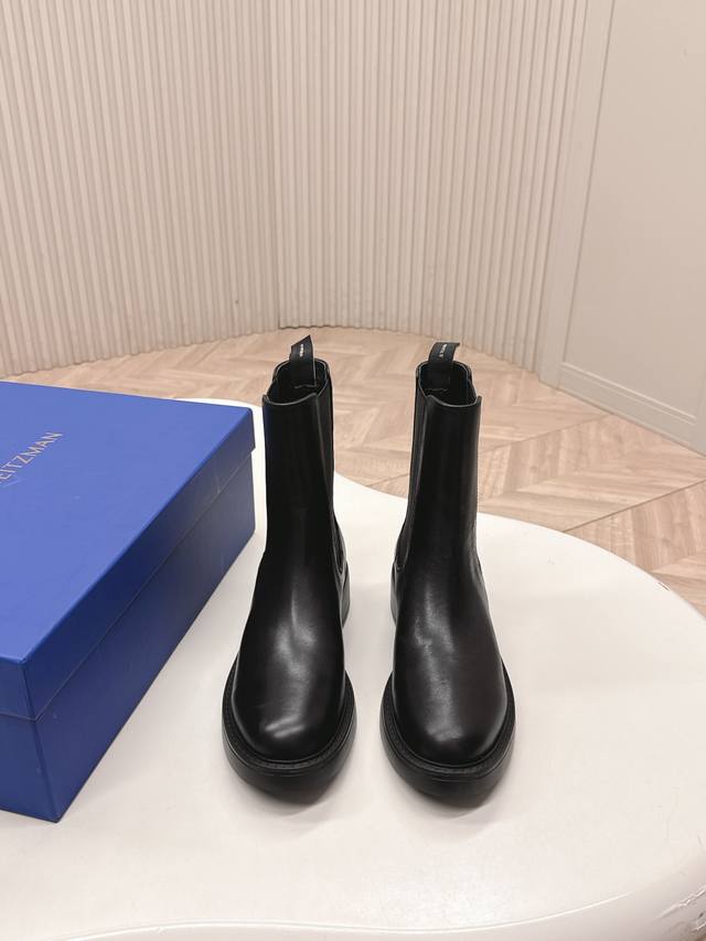 Sw2025 Autumn/Winter Boots in suede calfskin with elastic band! New Sw Martin bo