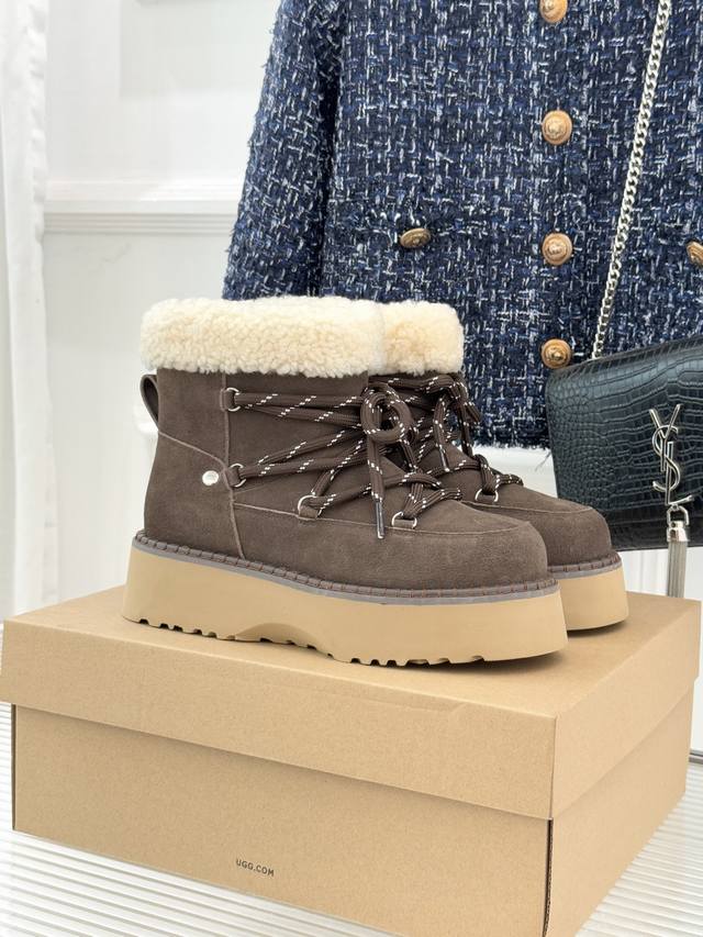 Factory Price Ugg 25Wf New Lace-up Thick-soled Snow Boots These snow boots break