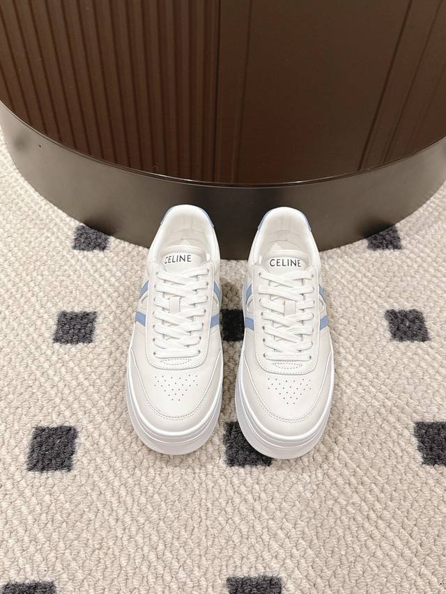 Sizes 35-40 41 Custom Made Celine 2025 New Platform 5cm Classic White Sneakers,