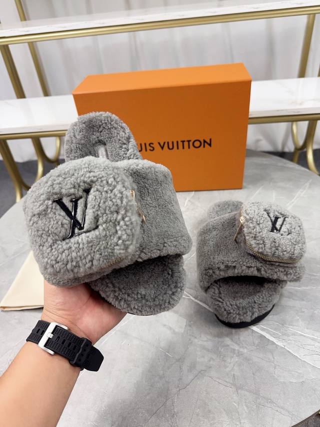 Louis Vuitton 2025 New Wool Slippers - Soft and Fine Wool, Top Quality Pure Wool