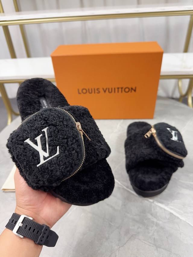 Louis Vuitton 2025 New Wool Slippers - Soft and Fine Wool, Top Quality Pure Wool