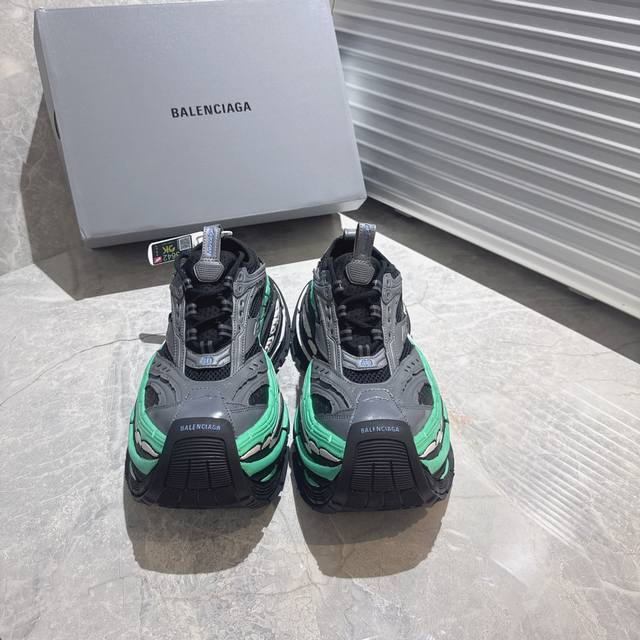 Factory Ice Version Platform Reduced Sneakers in black, grey, and red mesh, poly