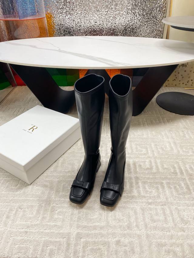 Factory Release! The Row 25Ss Autumn/Winter New Arrival Bow-Tie Square Toe Chunk