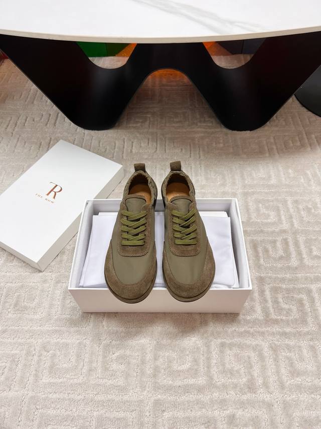 Factory direct The Row Spring/Summer 2026 Newest Simple Color-Blocked Lace-Up Ca