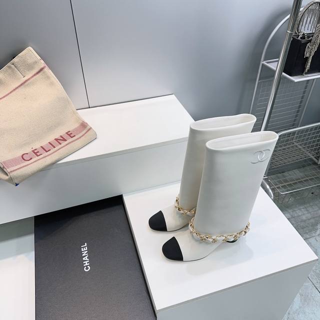 High-quality factory! Top-quality Chanel 25Ss Fall/Winter color-blocked chain ch