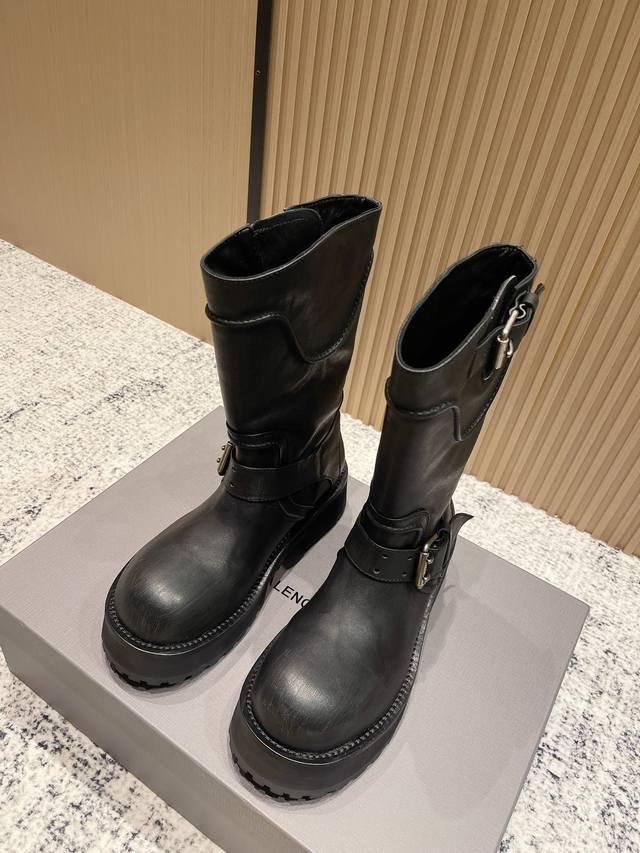 Top Version: Women's/Men's 2025 Autumn/Winter New Balenciaga 25Fw Venom Mid-Calf
