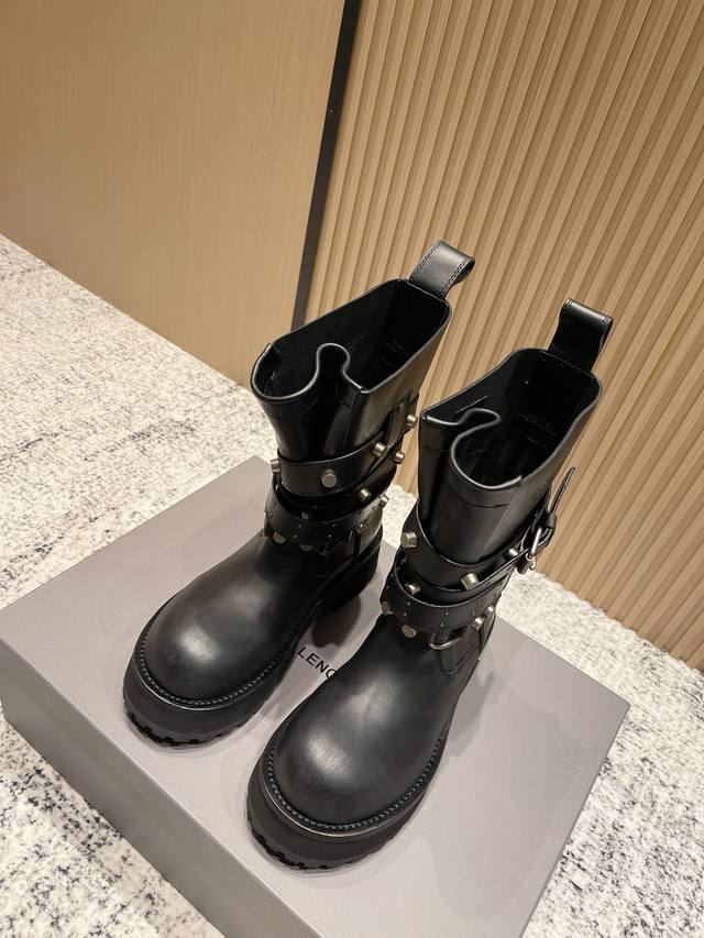 Top Version: Women's/Men's 2025 Autumn/Winter New Balenciaga 25Fw Venom Mid-Calf
