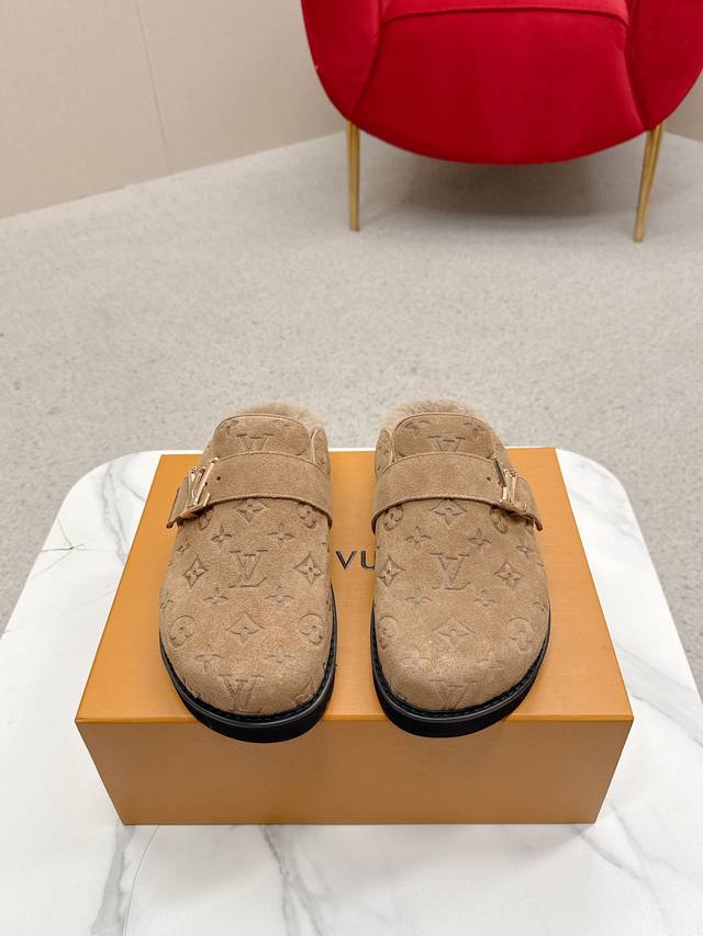Louis Vuitton 245 Autumn/Winter New Arrival - Latest Monogram Canvas Mule Wool S
