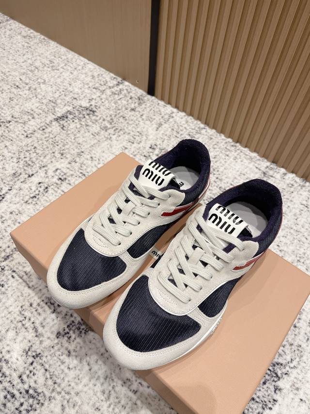 Top-tier version: Couple's Miu Miu German Training Shoes, Instagram-worthy style