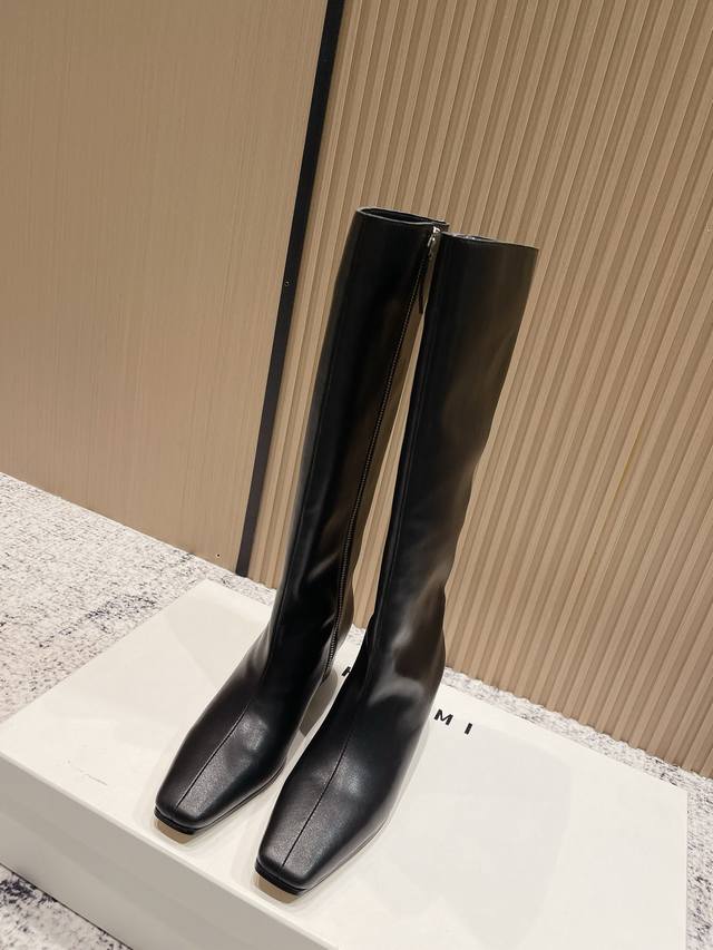 Top-tier version: 25S Autumn/Winter New Hidemi Minimalist Square Toe Chunky Heel