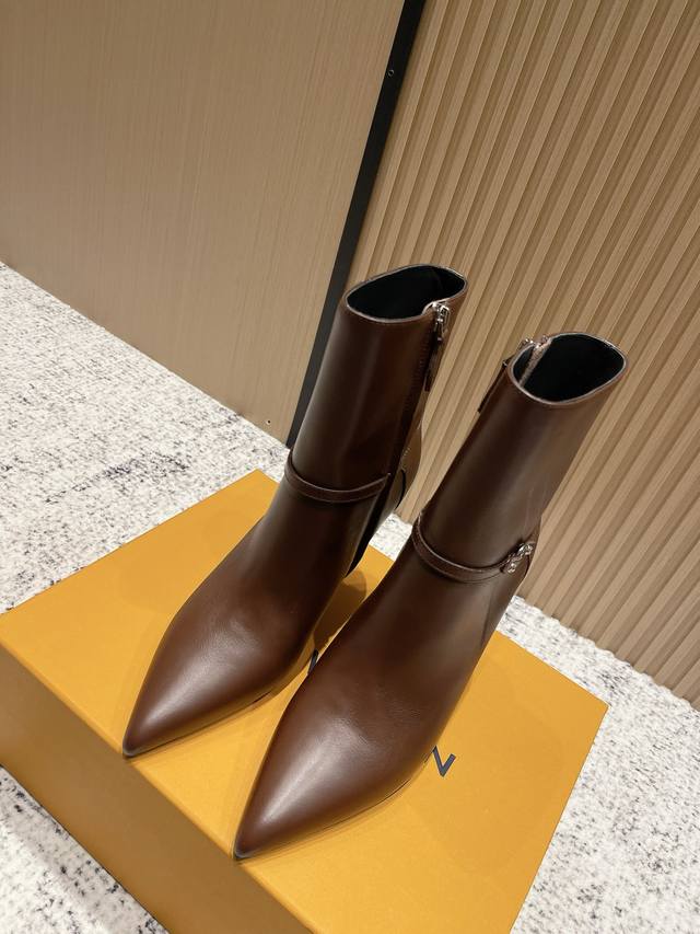 Top-tier version: LV Louis Vuitton 25Ss New Autumn/Winter High-Heeled Martin Boo