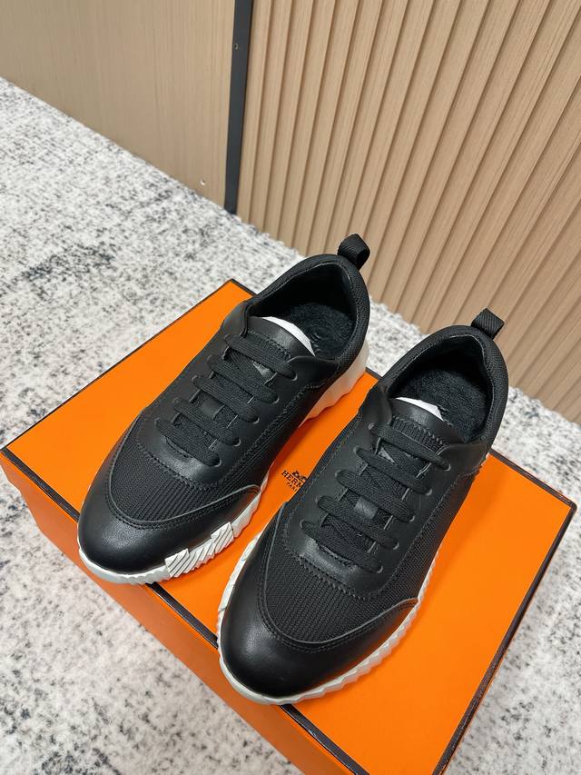 Top-tier version: Hermes 25Ss new couple's sports casual running shoes - top-tie