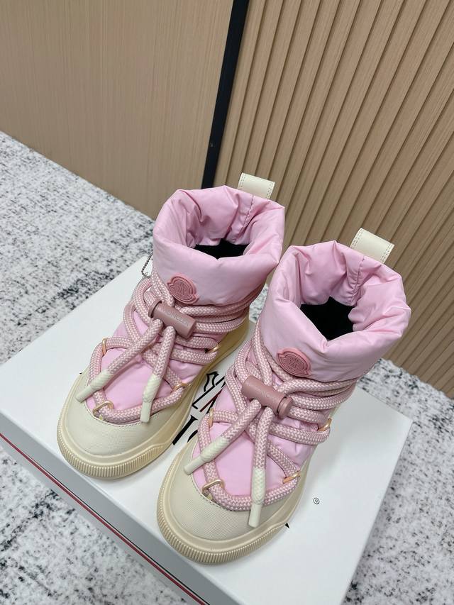 High Quality: Moncler Altive Mid Drawstring Down Snow Boots, 2025 Fall/Winter Ne