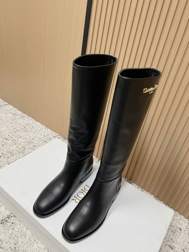 Top-tier version: Dior D-Town 2025 Fall/Winter New Rider Boots, Classic Cd Metal